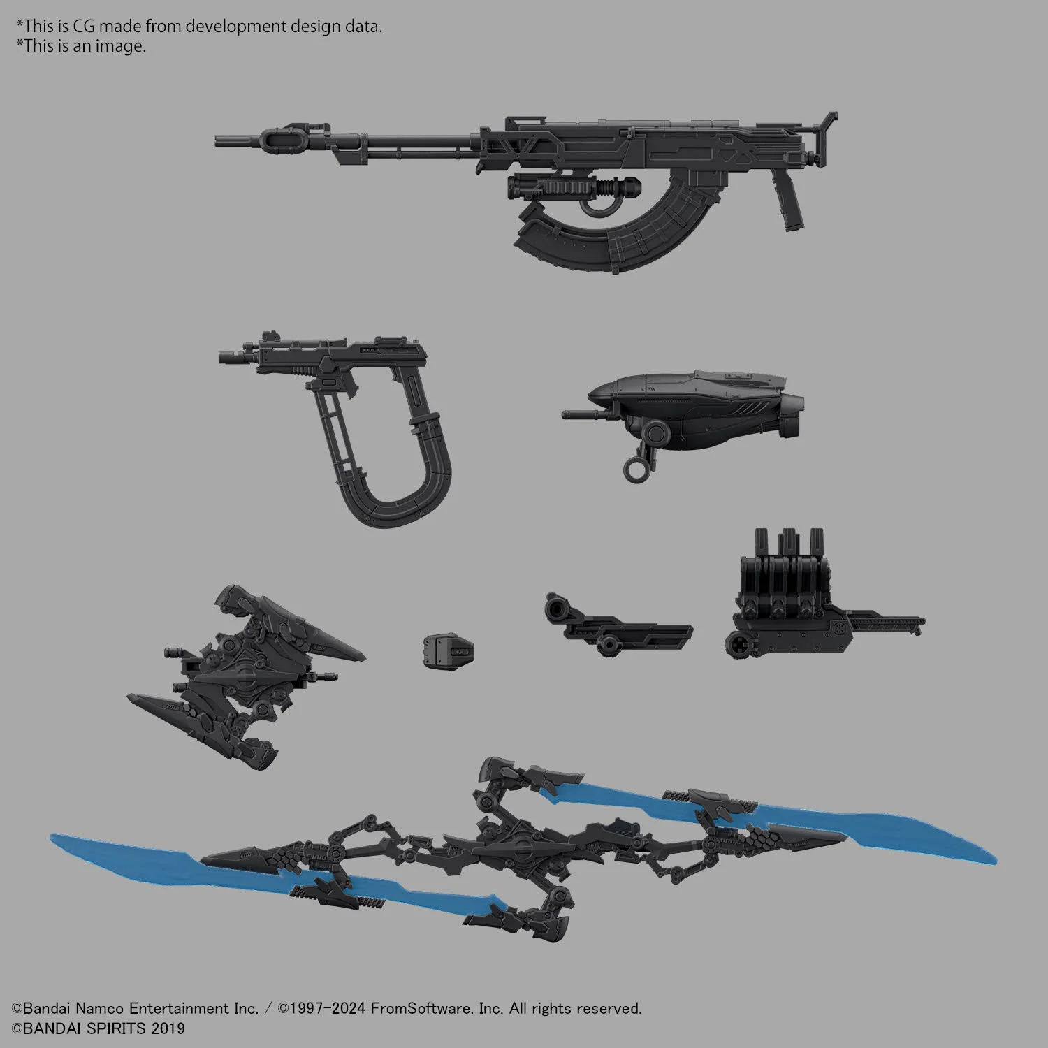 Bandai 30 Minutes Missions 30MM ARMORED CORE Ⅵ FIRES OF RUBICON SCHNEIDER NACHTREIHER/40E Steel Haze Model Kit - Image 15