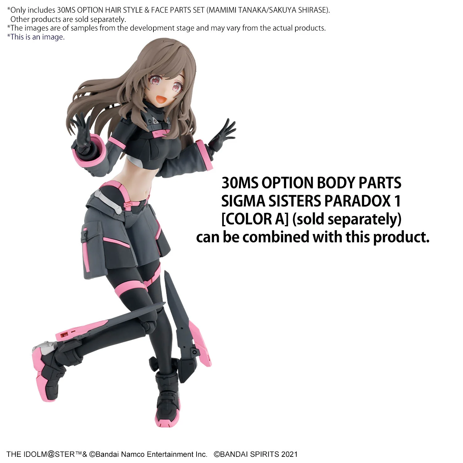 Bandai 30 Minutes Sisters Option Hair Style & Face Parts Set (Mamimi Tanaka/Sakuya Shirase) Model Kit - Image 19
