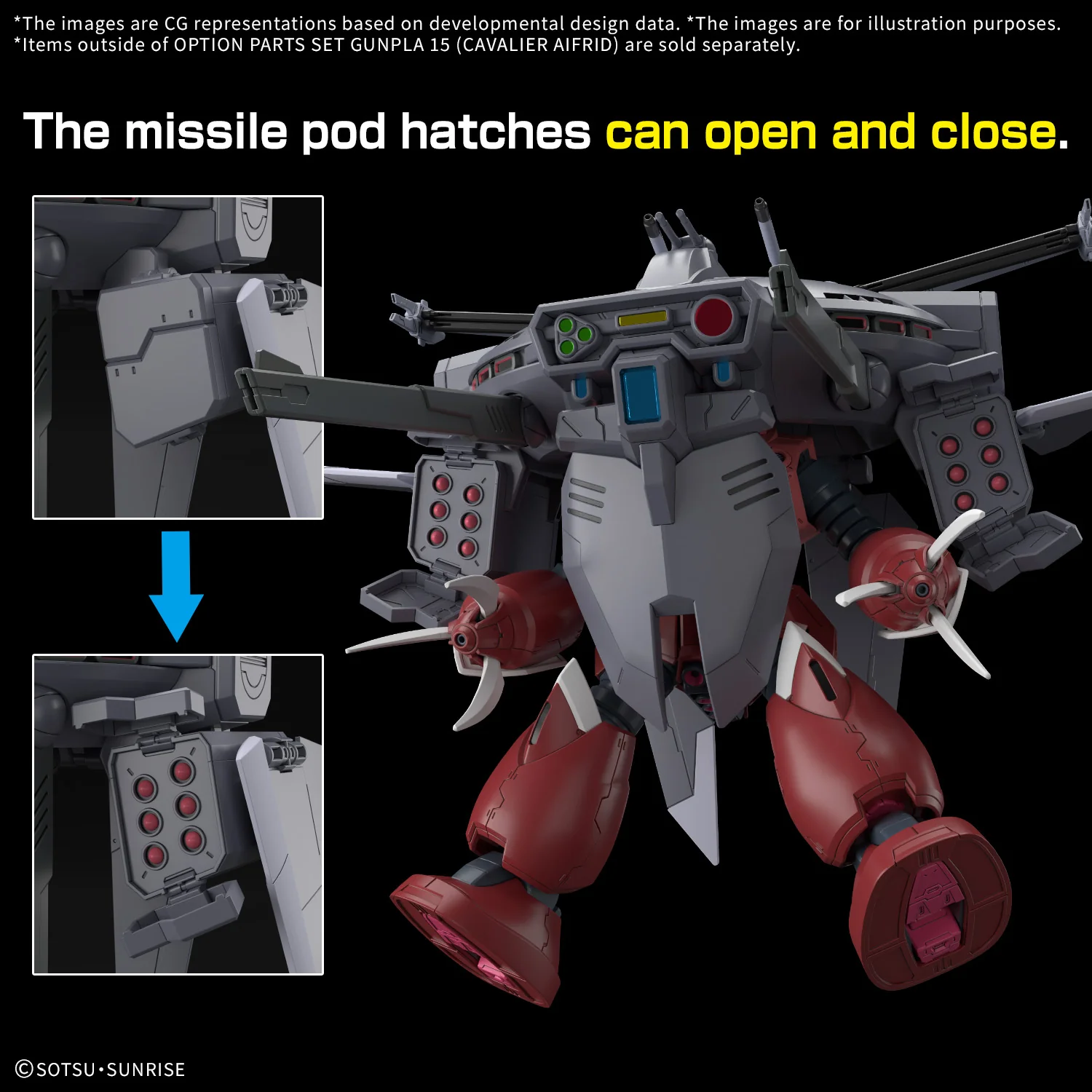Bandai Gundam Option Parts Set Gunpla 15 (Cavalier Aifrid) Model Kit - Image 13
