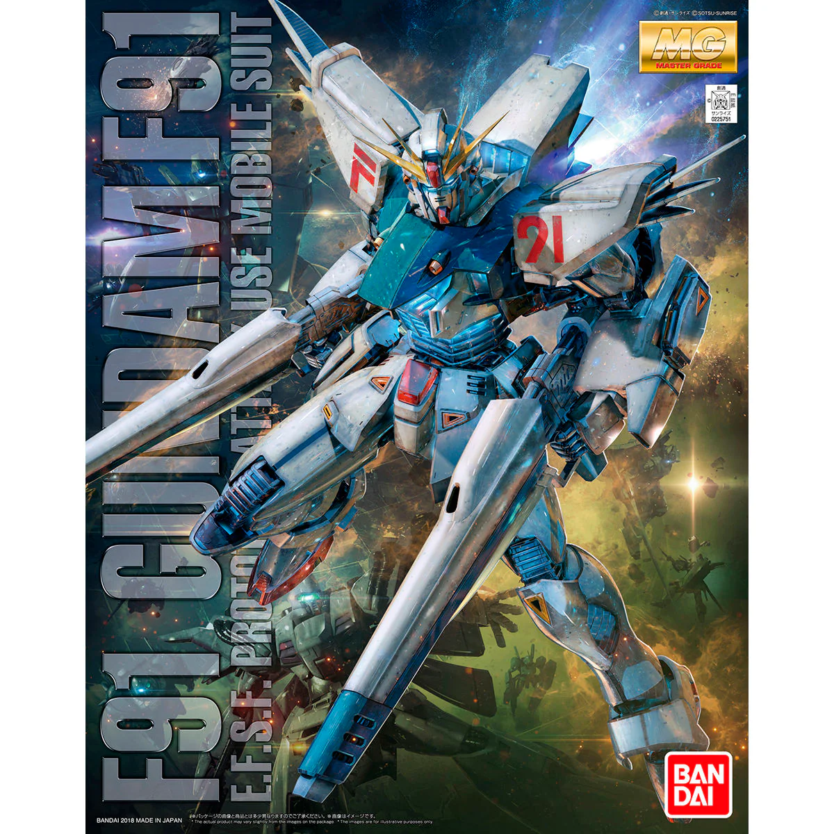 Bandai MG 1/100 F91 Gundam F91 Ver. 2.0 Model Kit