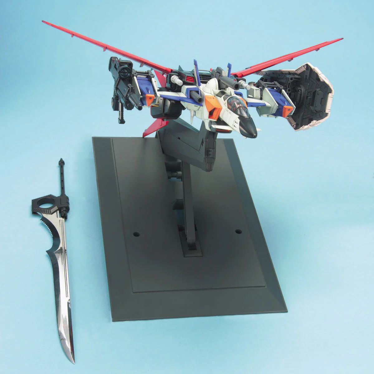 Bandai PG 1/60 MBF-02 Aile Strike Rouge + FX-550 Skygrasper Model Kit - Image 11